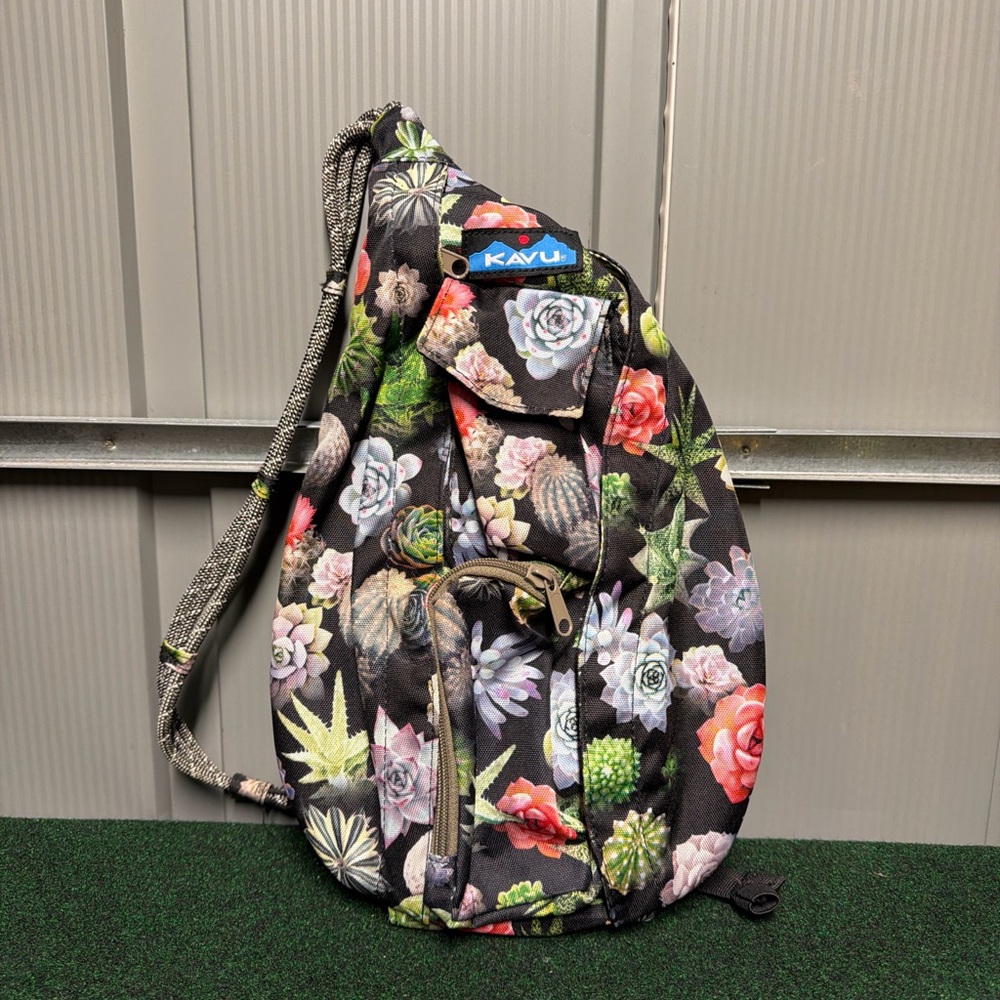 KAVU Greenhouse ROPE Sack BACKPACK Succulents Plants Flowers RARE! Retired